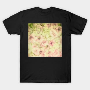 Soft Pink Flowers textured photo art T-Shirt